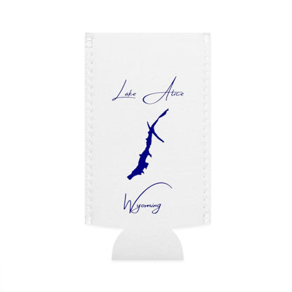 Wyoming  Lake  Alice  Slim  Can  Koozie  front  position  view  from  flat-front  white.webp
