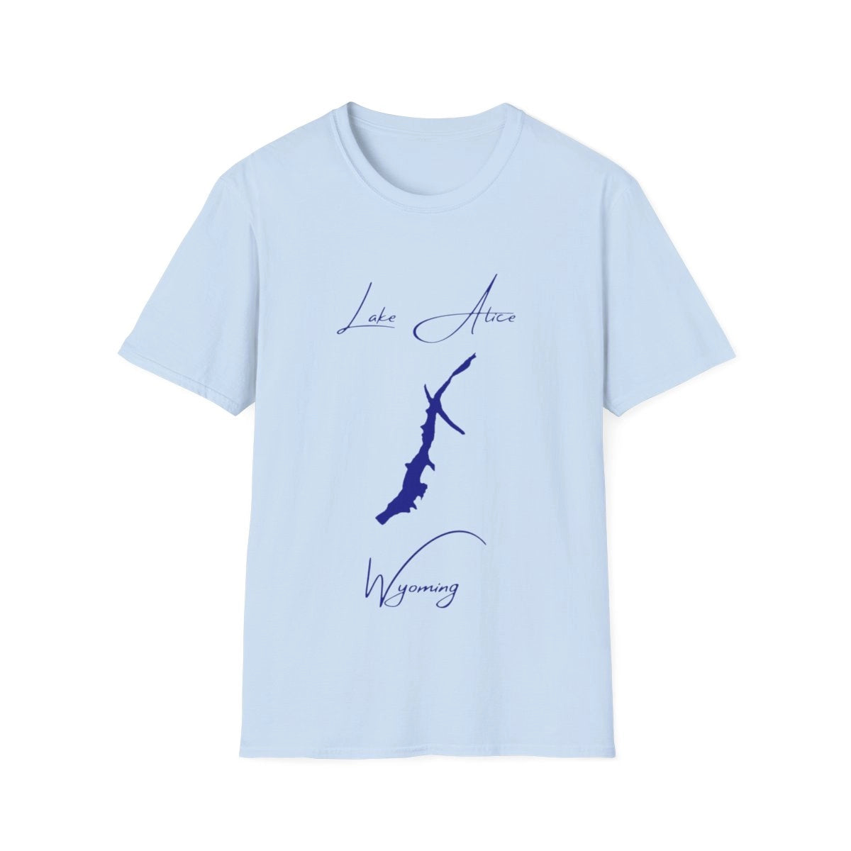 Wyoming  Lake  Alice  T-shirt  front  position  view  from  front  light  blue.webp