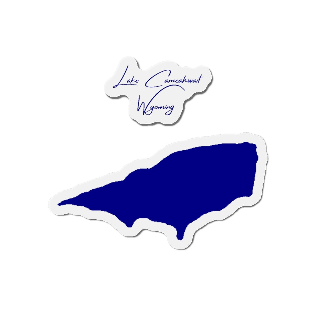 Wyoming  Lake  Cameahwait  Die  Cut  Magnet  front  position  view  from  front  4  x  4.webp