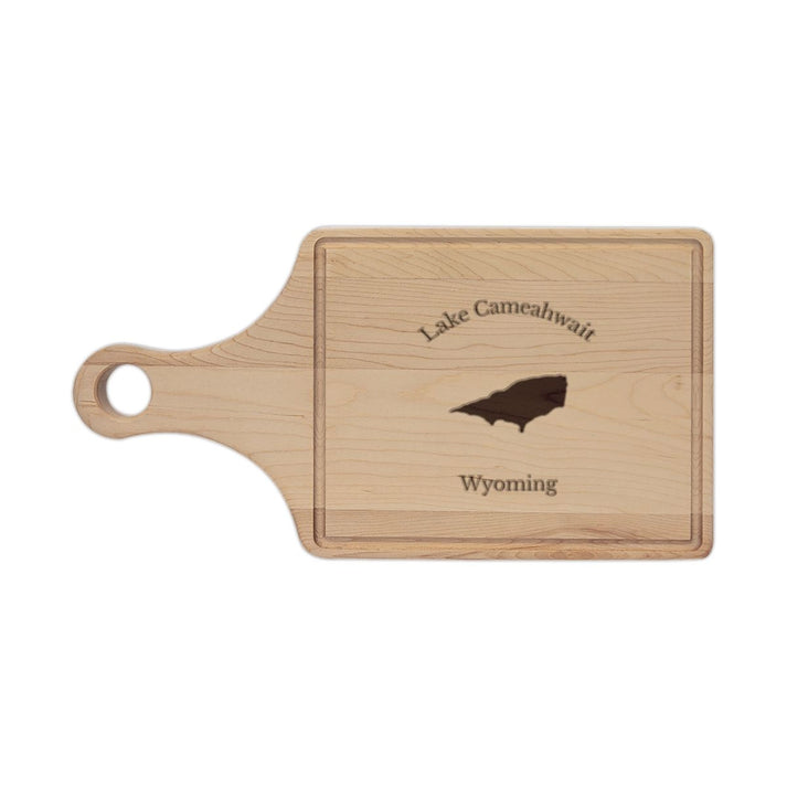 Wyoming  Lake  Cameahwait  Engraved  Cutting  Board  front  position  view  from  front  maple.webp