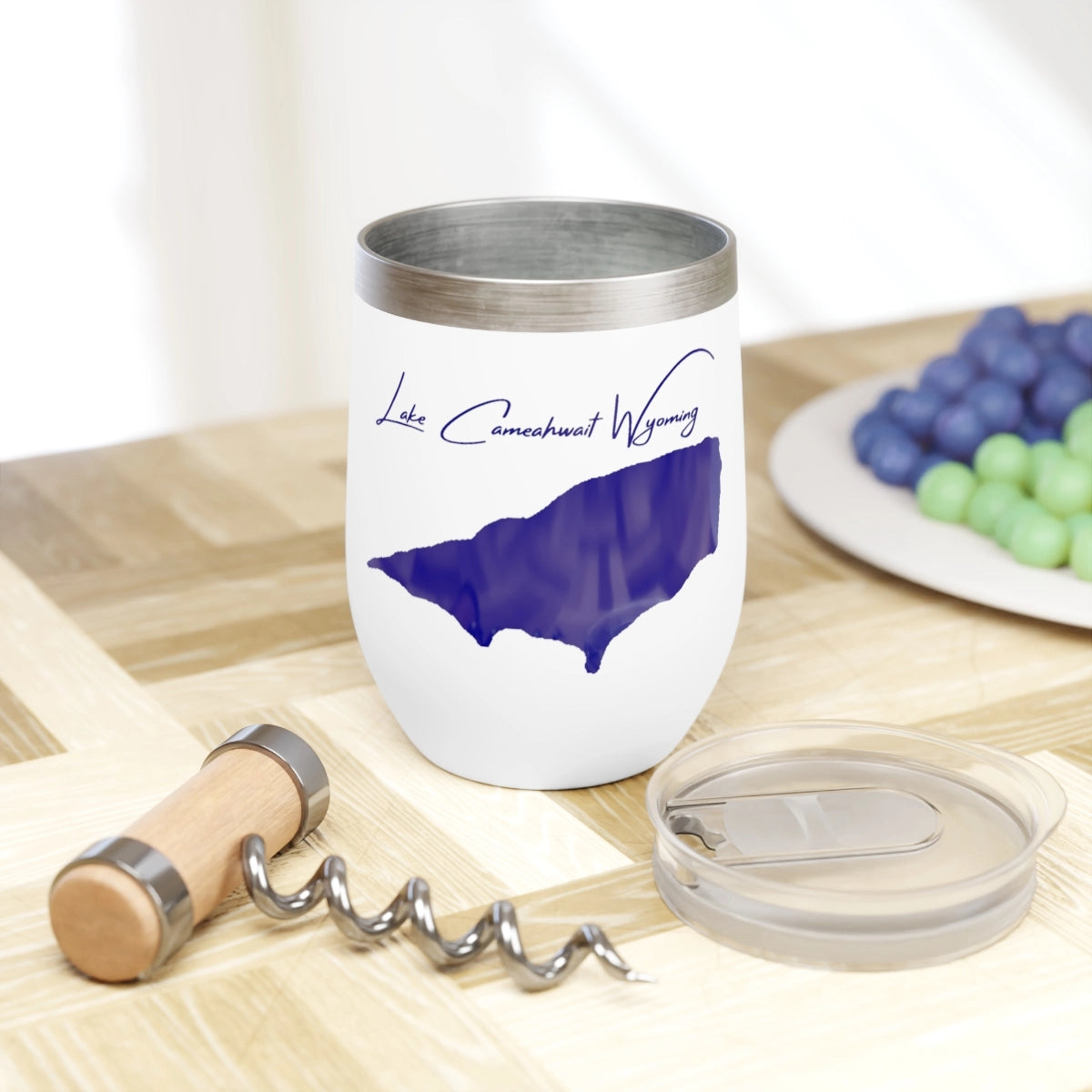 Wyoming  Lake  Cameahwait  Wine  Tumbler  other  position  view  from  context  white.webp