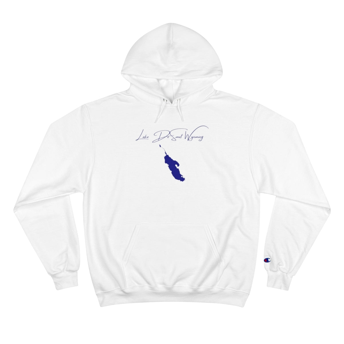 Wyoming  Lake  DeSmet  Hoodie  front  position  view  from  front  white.webp