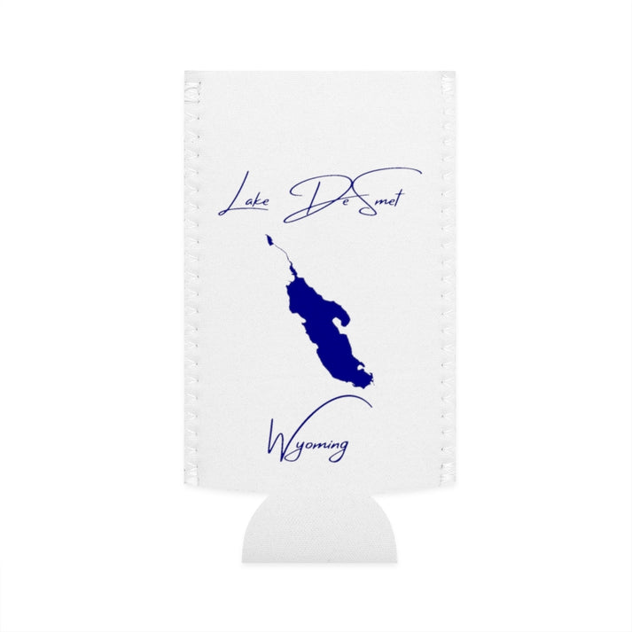 Wyoming  Lake  DeSmet  Slim  Can  Koozie  front  position  view  from  flat-front  white.webp
