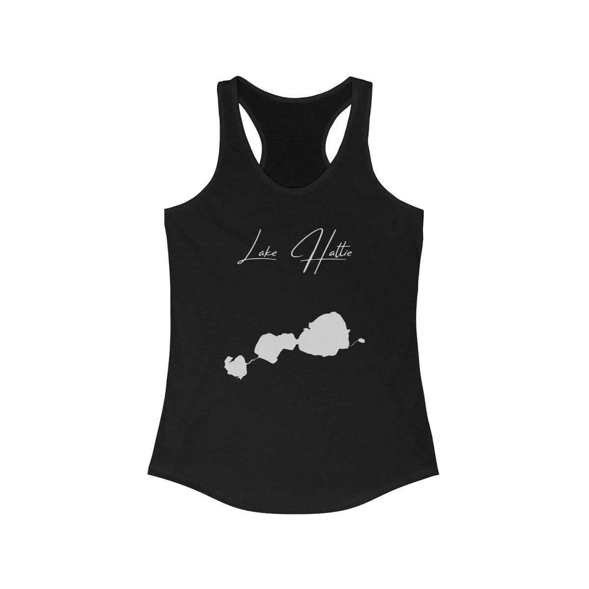 Wyoming  Lake  Hattie  Racerback-Tank  front  position  view  from  front  solid  black.webp
