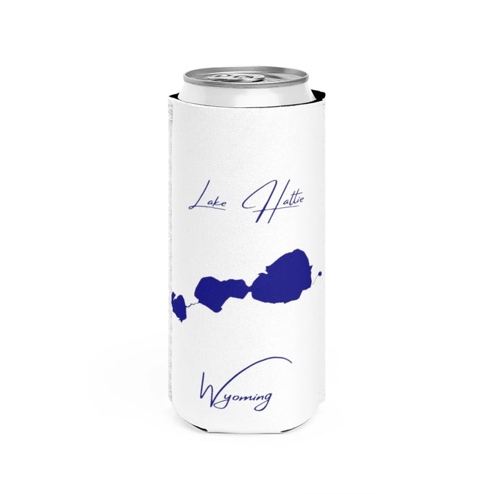 Wyoming  Lake  Hattie  Slim  Can  Koozie  front  position  view  from  front  white.webp