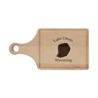 Wyoming  Lake  Owen  Engraved  Cutting  Board  front  position  view  from  front  maple.webp
