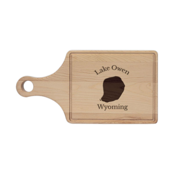 Wyoming  Lake  Owen  Engraved  Cutting  Board  front  position  view  from  front  maple.webp