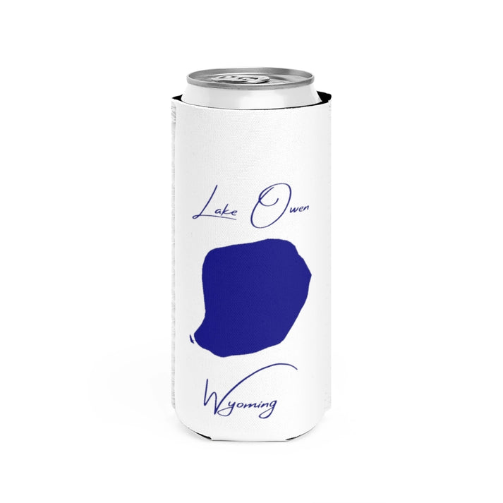 Wyoming  Lake  Owen  Slim  Can  Koozie  front  position  view  from  front  white.webp