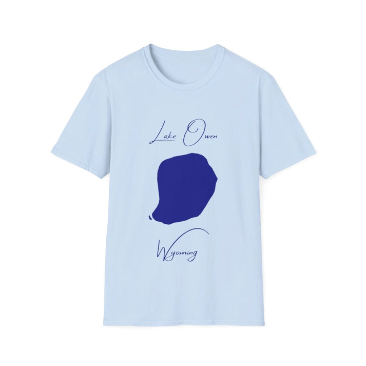 Wyoming  Lake  Owen  T-shirt  front  position  view  from  front  light  blue.webp