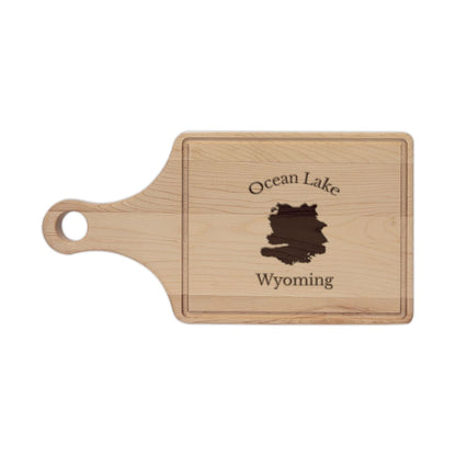 Wyoming  Ocean  Lake  Engraved  Cutting  Board  front  position  view  from  front  maple.webp