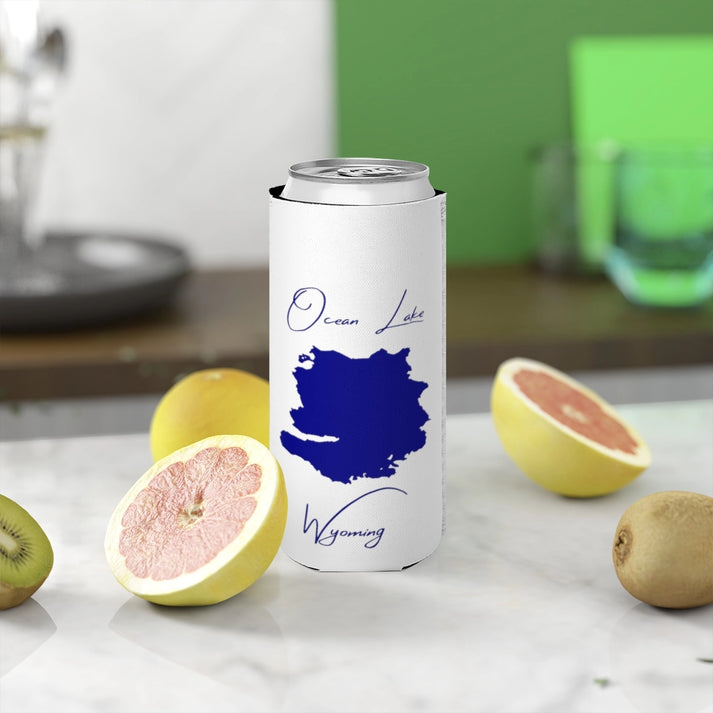 Wyoming  Ocean  Lake  Slim  Can  Koozie  front  position  view  from  context-2  white.webp