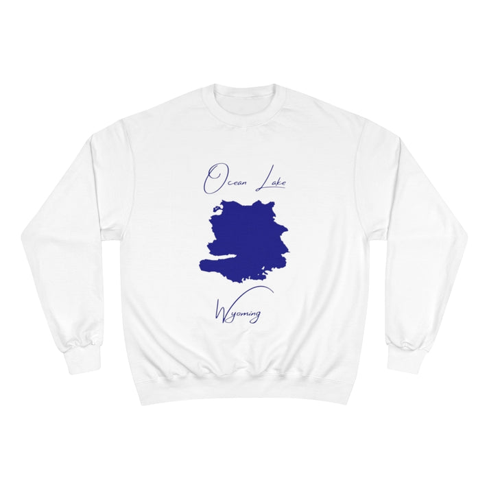 Wyoming  Ocean  Lake  Sweatshirt  front  position  view  from  front  white.webp