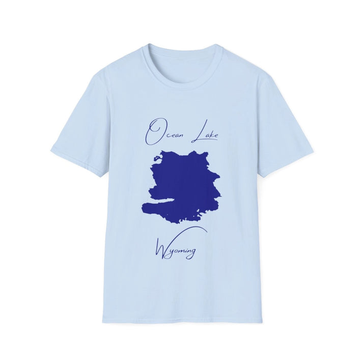 Wyoming  Ocean  Lake  T-shirt  front  position  view  from  front  light  blue.webp