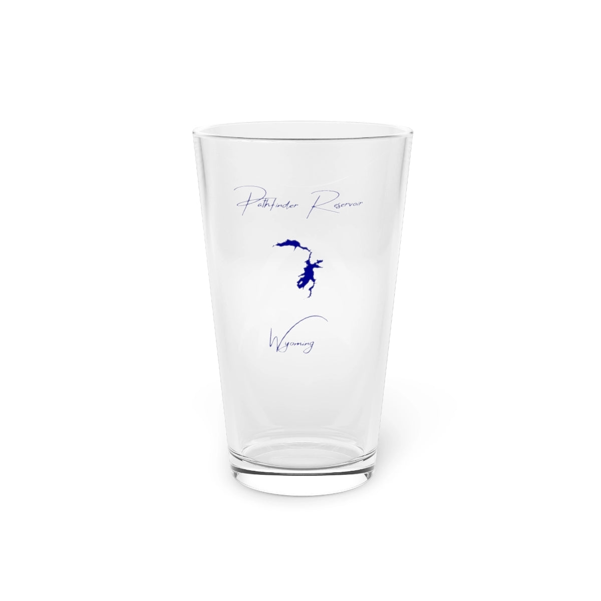 Wyoming  Pathfinder  Reservoir  16oz  Pint  Glass  front  position  view  from  front  16oz.webp