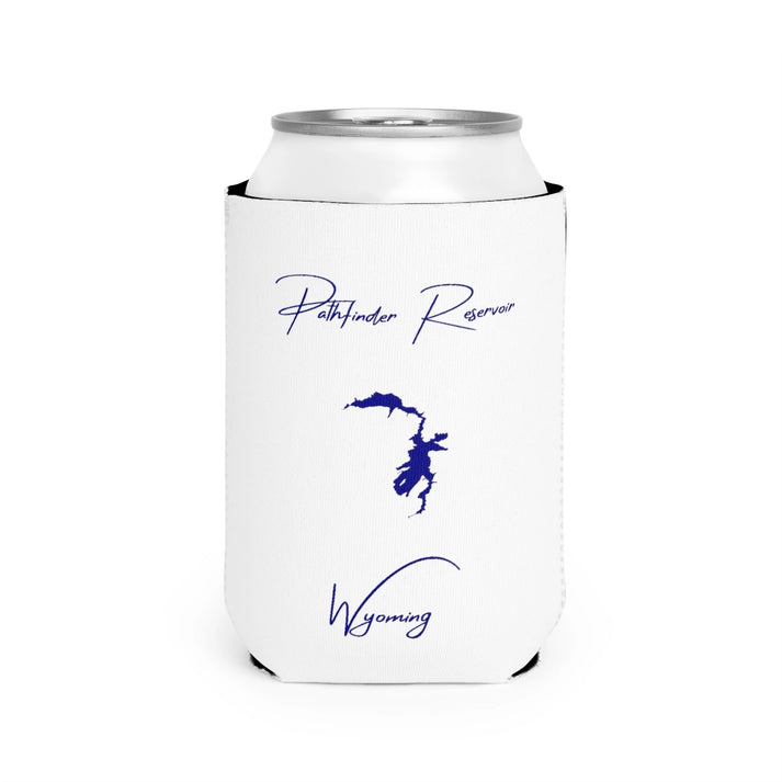 Wyoming  Pathfinder  Reservoir  Can  Koozie  front  position  view  from  front-2  white.webp