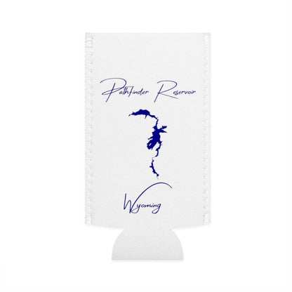 Wyoming  Pathfinder  Reservoir  Slim  Can  Koozie  front  position  view  from  flat-front  white.webp