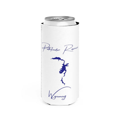 Wyoming  Pathfinder  Reservoir  Slim  Can  Koozie  front  position  view  from  front  white.webp