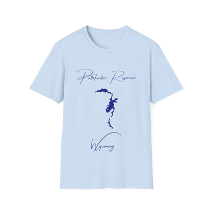 Wyoming  Pathfinder  Reservoir  T-shirt  front  position  view  from  front  light  blue.webp