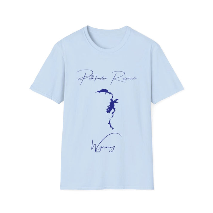Wyoming  Pathfinder  Reservoir  T-shirt  front  position  view  from  front  light  blue.webp