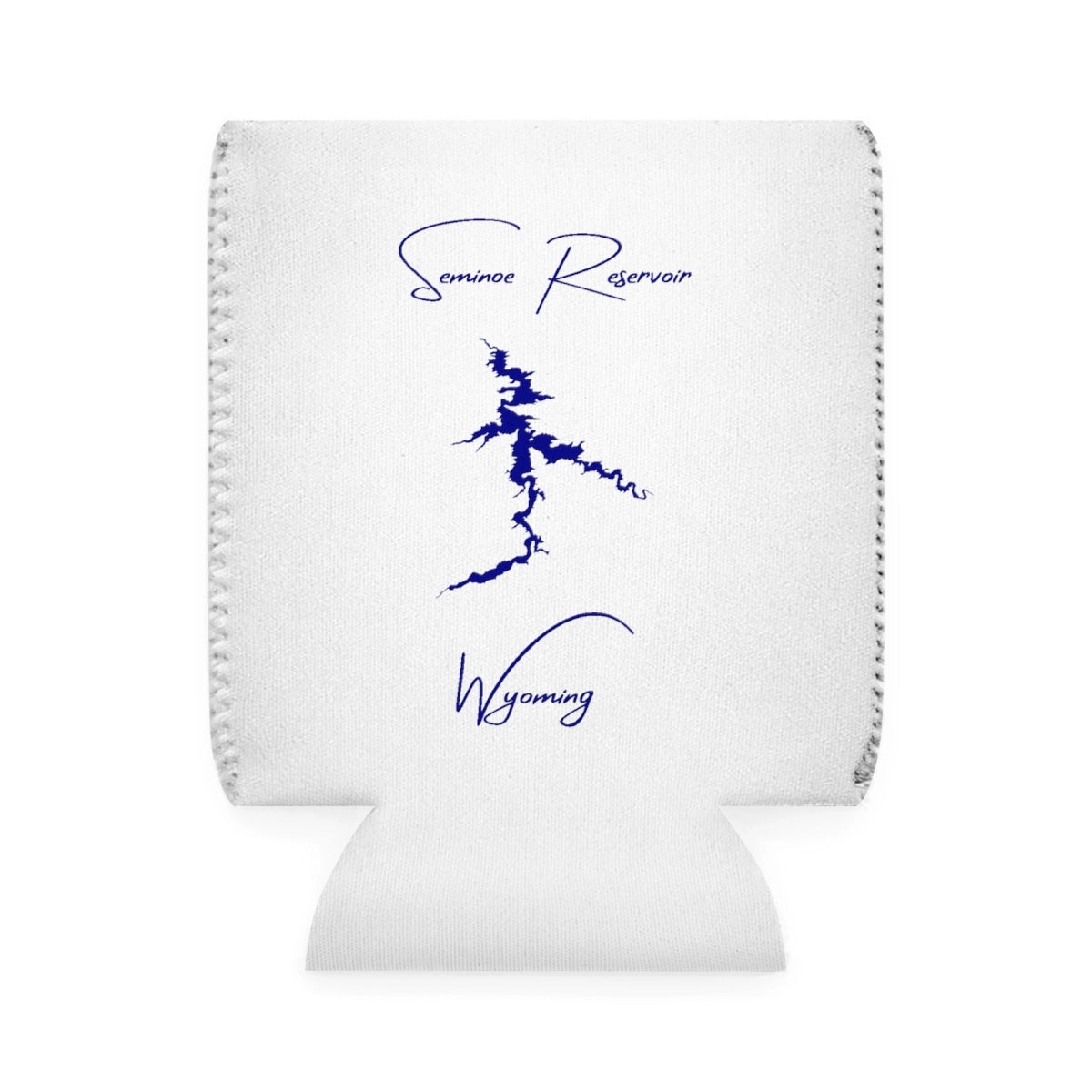 Wyoming  Seminoe  Reservoir  Can  Koozie  front  position  view  from  front-1  white.webp