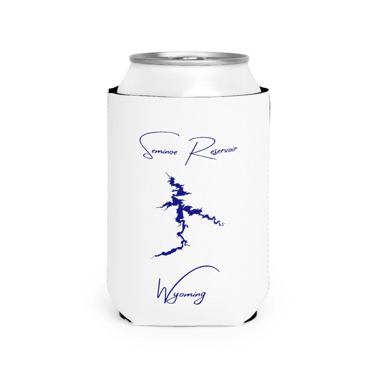 Wyoming  Seminoe  Reservoir  Can  Koozie  front  position  view  from  front-2  white.webp
