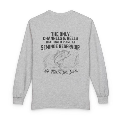 Wyoming  Seminoe  Reservoir  Long  Sleeve  Fishing  T-shirt  back  position  view  from  back  sport  grey.webp