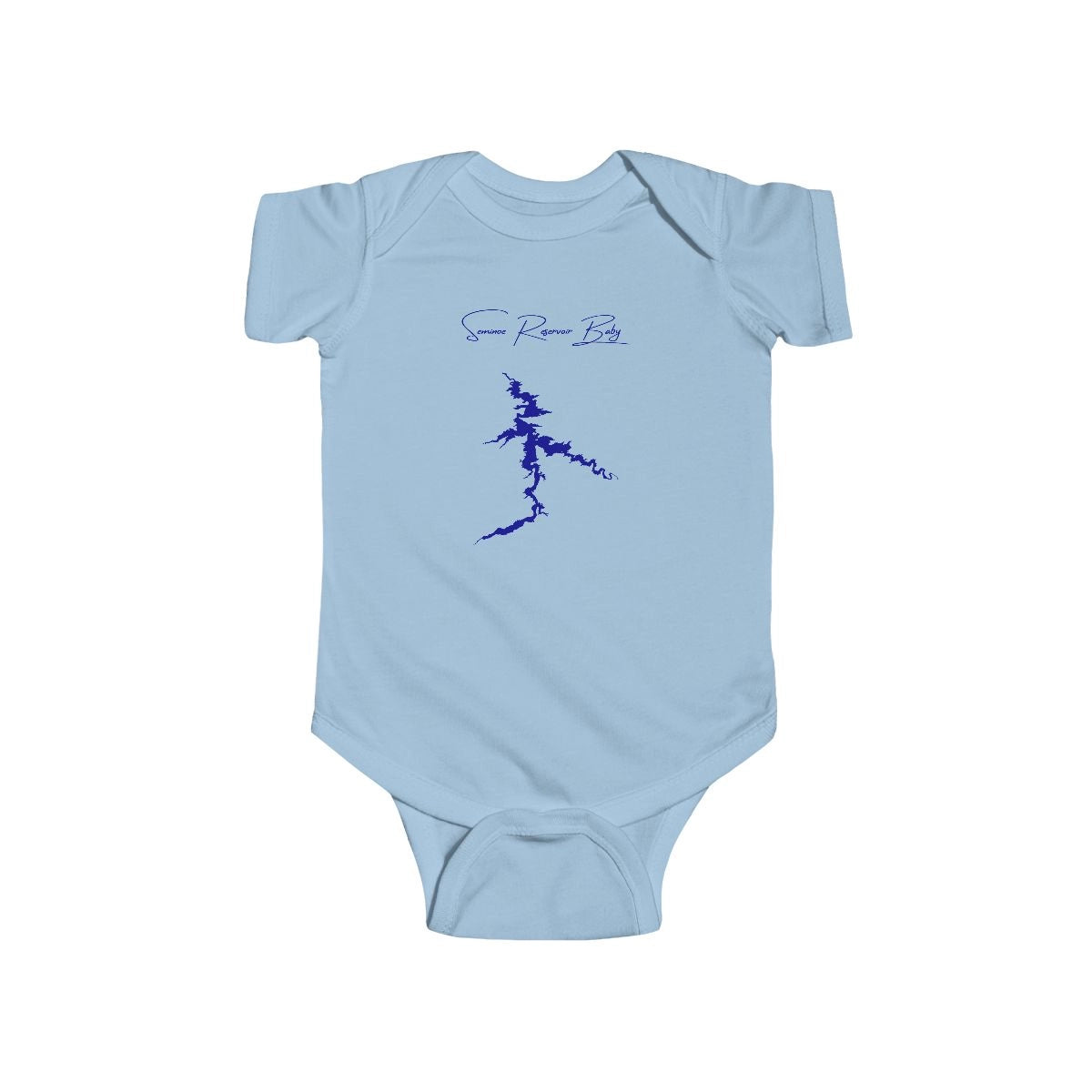Wyoming  Seminoe  Reservoir  Onesie  front  position  view  from  front  light  blue.webp