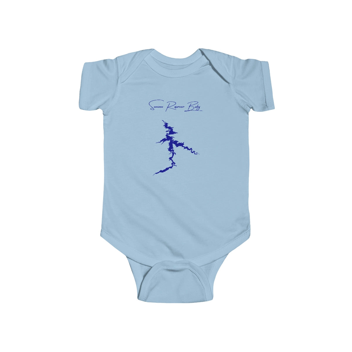 Wyoming  Seminoe  Reservoir  Onesie  front  position  view  from  front  light  blue.webp
