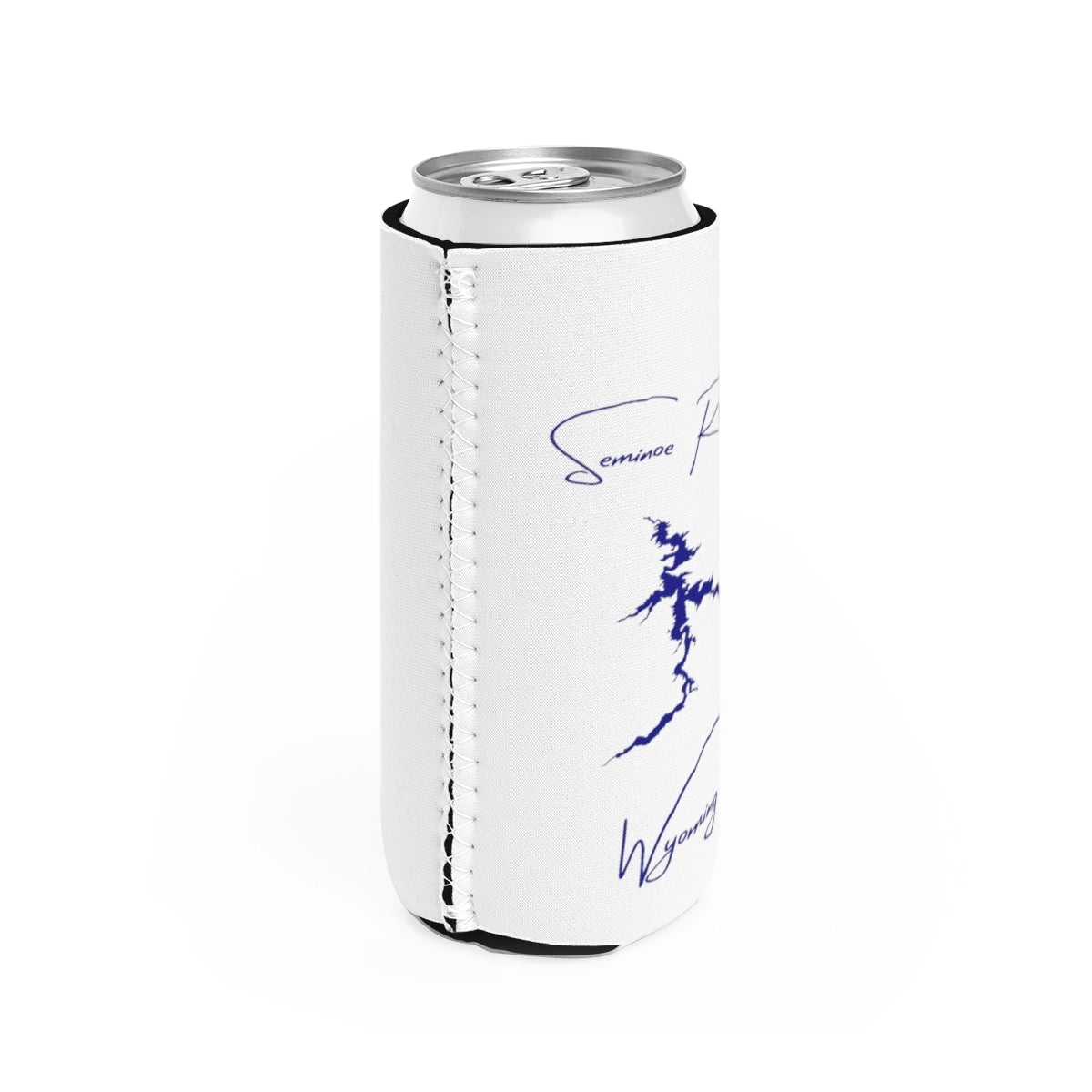 Wyoming  Seminoe  Reservoir  Slim  Can  Koozie  all  position  view  from  right  white.webp
