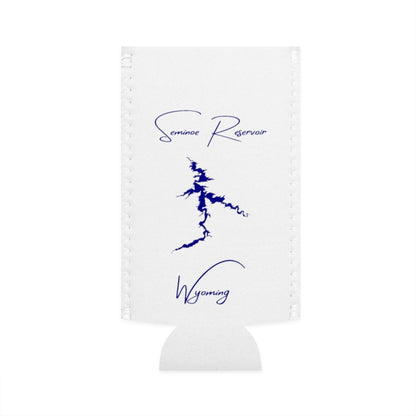 Wyoming  Seminoe  Reservoir  Slim  Can  Koozie  front  position  view  from  flat-front  white.webp