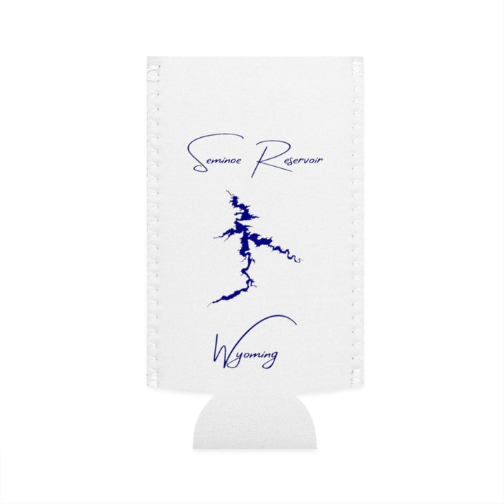 Wyoming  Seminoe  Reservoir  Slim  Can  Koozie  front  position  view  from  flat-front  white.webp