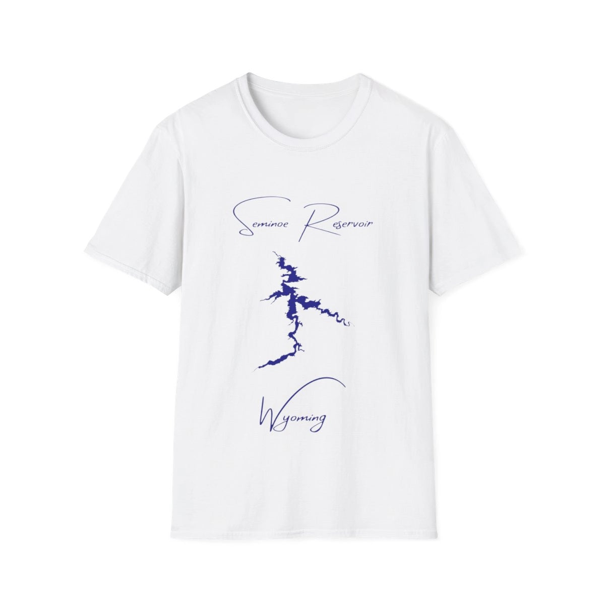 Wyoming  Seminoe  Reservoir  T-shirt  front  position  view  from  front  white.webp