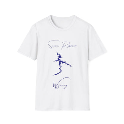 Wyoming  Seminoe  Reservoir  T-shirt  front  position  view  from  front  white.webp