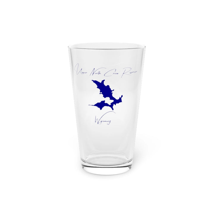 Wyoming  Upper  North  Crow  Reservoir  16oz  Pint  Glass  front  position  view  from  front  16oz.webp