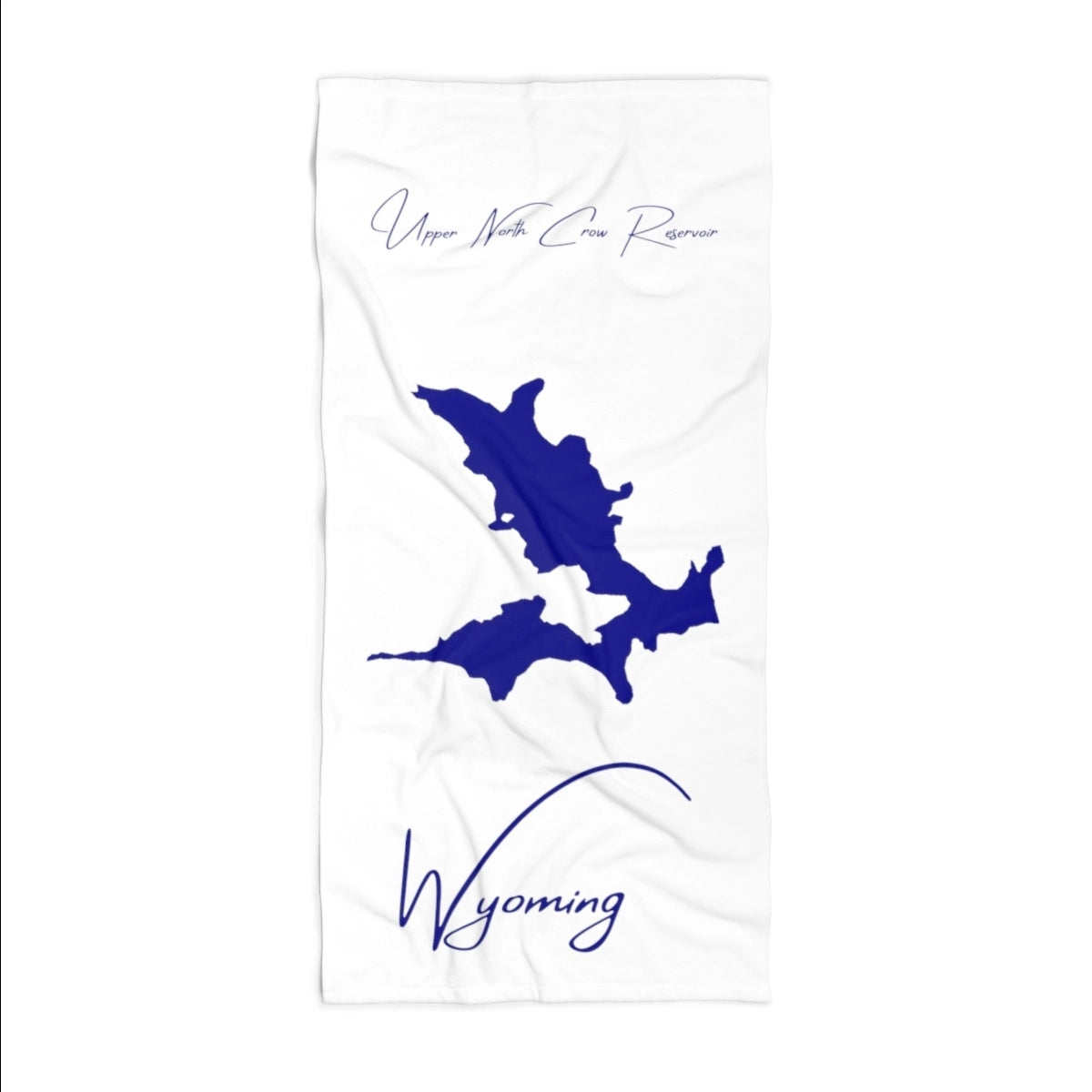 Wyoming  Upper  North  Crow  Reservoir  Beach  Towel  front  position  view  from  front  36  x  72.webp