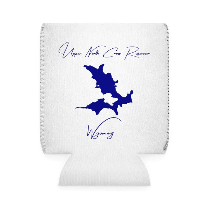 Wyoming  Upper  North  Crow  Reservoir  Can  Koozie  front  position  view  from  front-1  white.webp