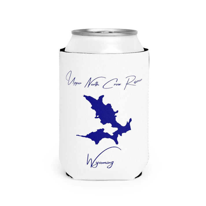 Wyoming  Upper  North  Crow  Reservoir  Can  Koozie  front  position  view  from  front-2  white.webp