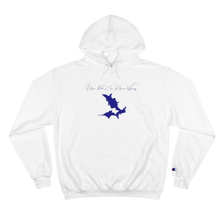 Wyoming  Upper  North  Crow  Reservoir  Hoodie  front  position  view  from  front  white.webp