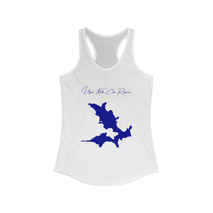 Wyoming  Upper  North  Crow  Reservoir  Racerback-Tank  front  position  view  from  front  solid  white.webp