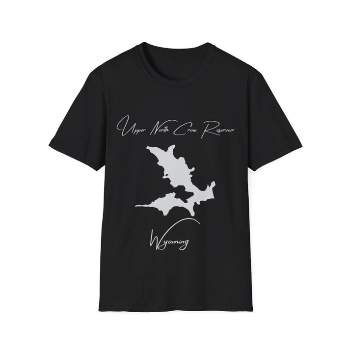 Wyoming  Upper  North  Crow  Reservoir  T-shirt  front  position  view  from  front  black.webp