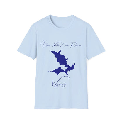 Wyoming  Upper  North  Crow  Reservoir  T-shirt  front  position  view  from  front  light  blue.webp