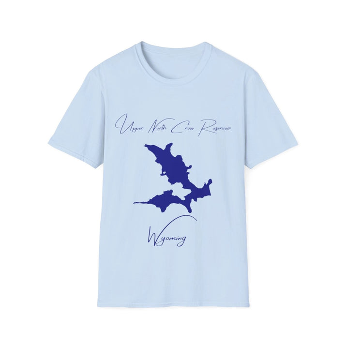 Wyoming  Upper  North  Crow  Reservoir  T-shirt  front  position  view  from  front  light  blue.webp