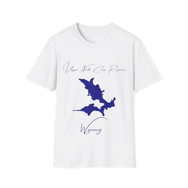 Wyoming  Upper  North  Crow  Reservoir  T-shirt  front  position  view  from  front  white.webp