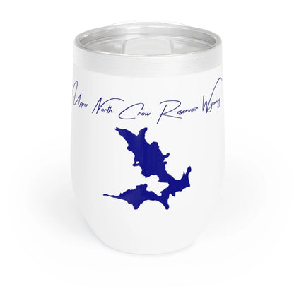 Wyoming  Upper  North  Crow  Reservoir  Wine  Tumbler  front  position  view  from  front  white.webp