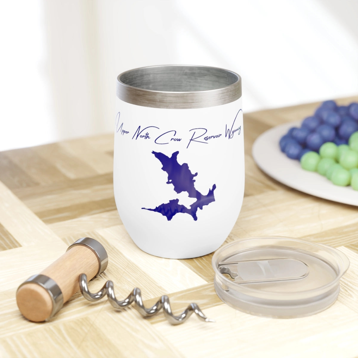 Wyoming  Upper  North  Crow  Reservoir  Wine  Tumbler  other  position  view  from  context  white.webp