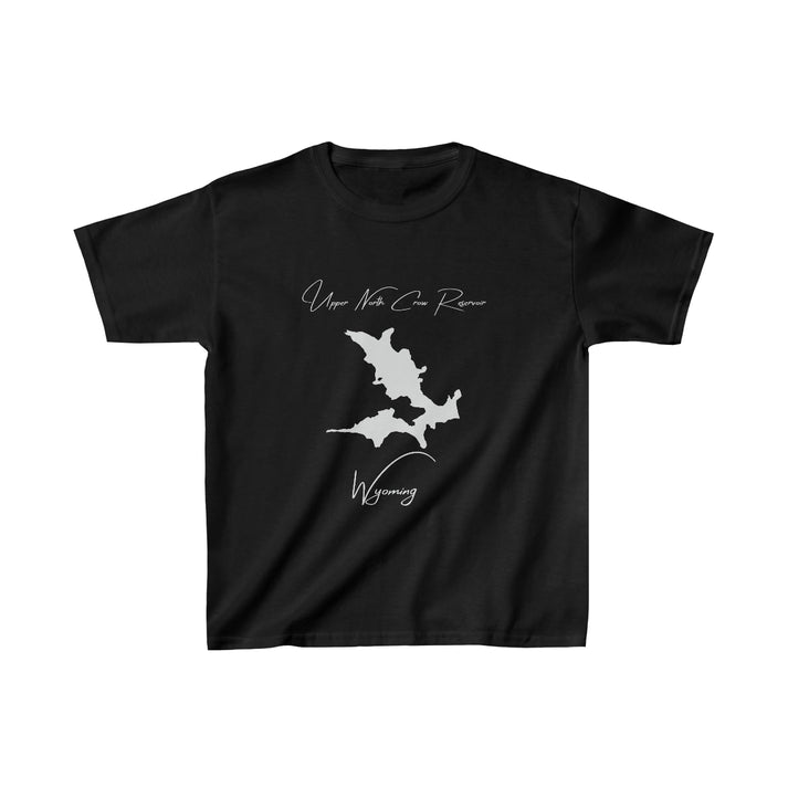 Wyoming  Upper  North  Crow  Reservoir  Youth  T-shirt  front  position  view  from  front  black.webp