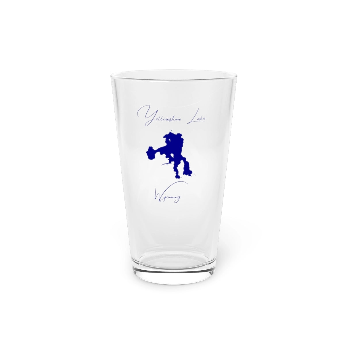 Wyoming  Yellowstone  Lake  16oz  Pint  Glass  front  position  view  from  front  16oz.webp
