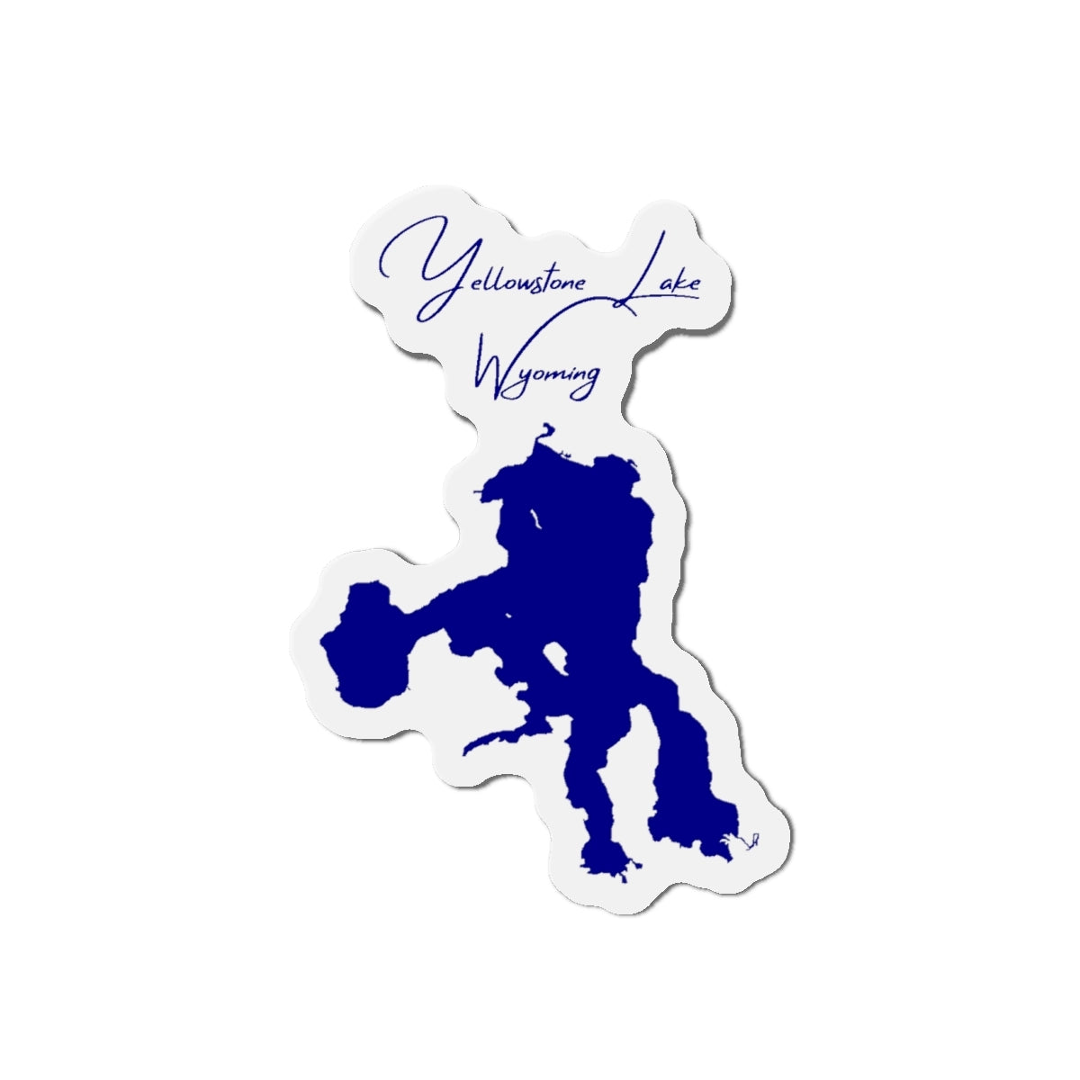 Wyoming  Yellowstone  Lake  Die  Cut  Magnet  front  position  view  from  front  4  x  4.webp