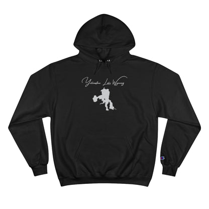 Wyoming  Yellowstone  Lake  Hoodie  front  position  view  from  front  black.webp