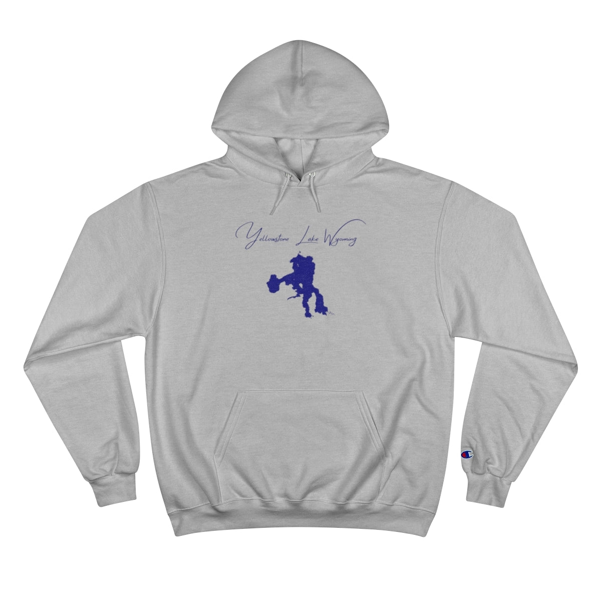 Wyoming  Yellowstone  Lake  Hoodie  front  position  view  from  front  light  steel.webp